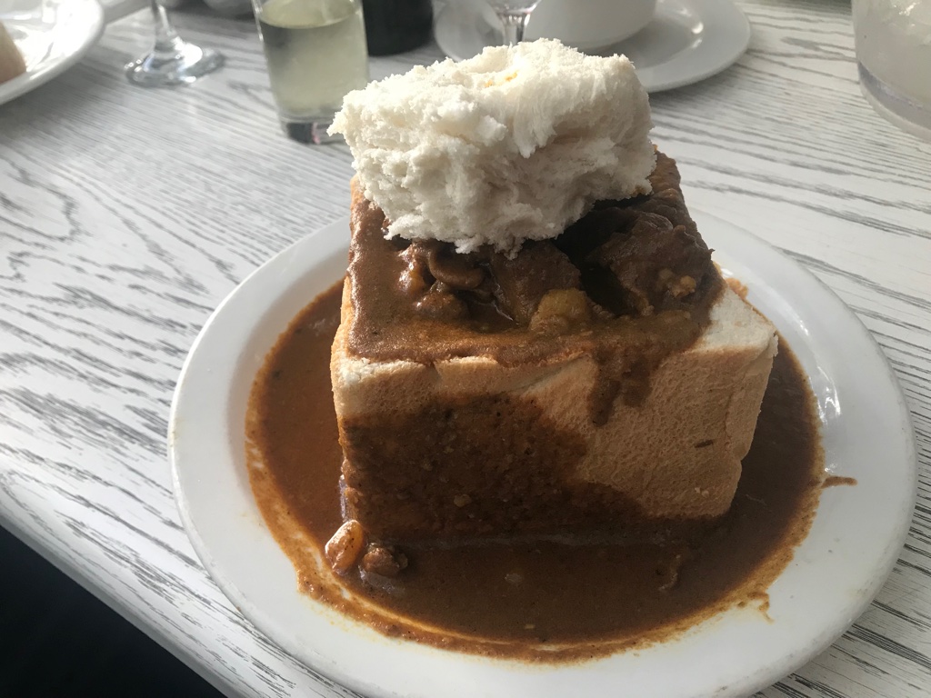 Bunny Chow curry at House of Curry, Durban