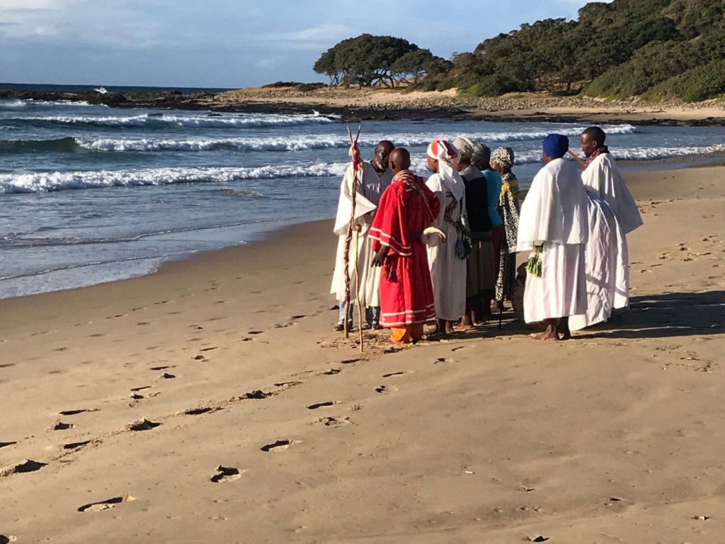 Tribal ceremony on Coffee Bay beach